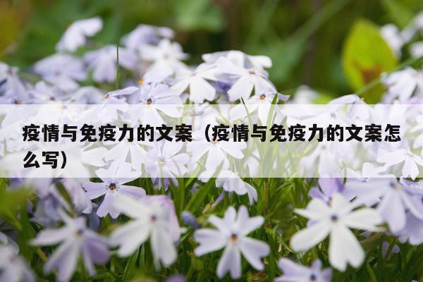 疫情与免疫力的文案（疫情与免疫力的文案怎么写）