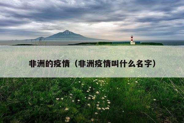 非洲的疫情（非洲疫情叫什么名字）