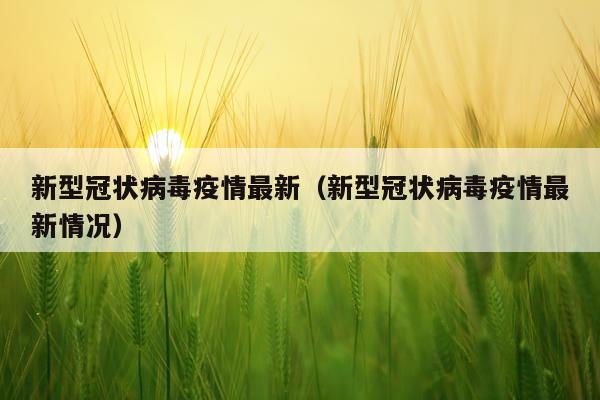 新型冠状病毒疫情最新（新型冠状病毒疫情最新情况）
