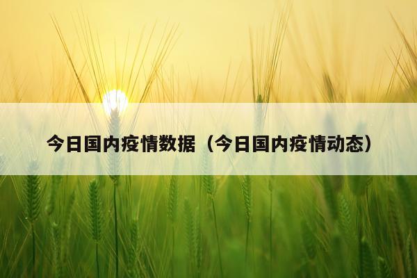 今日国内疫情数据（今日国内疫情动态）