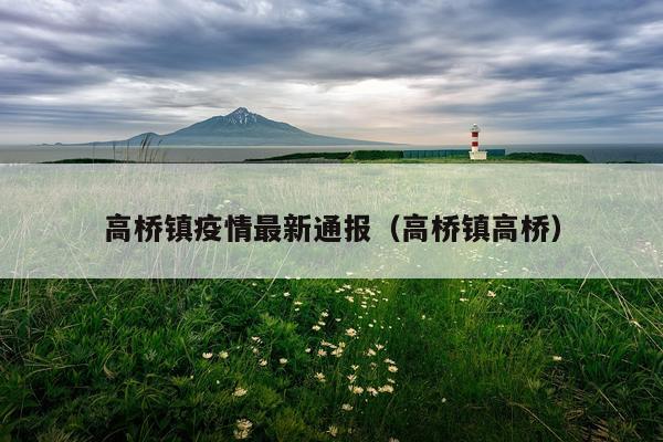 高桥镇疫情最新通报（高桥镇高桥）