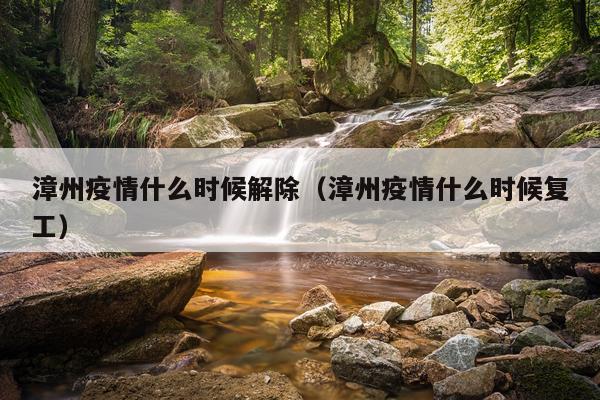 漳州疫情什么时候解除（漳州疫情什么时候复工）