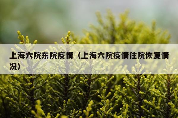 上海六院东院疫情（上海六院疫情住院恢复情况）