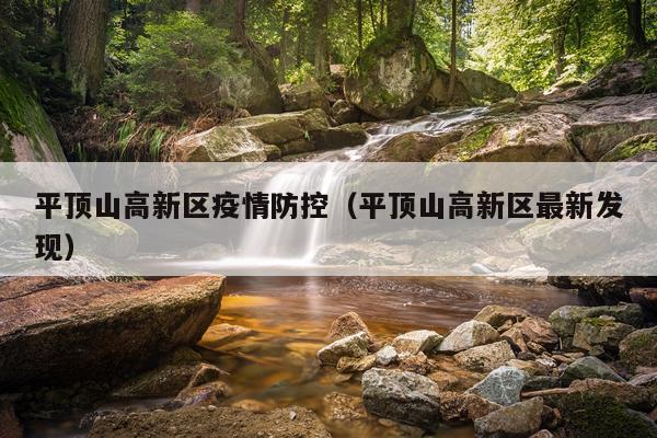 平顶山高新区疫情防控（平顶山高新区最新发现）