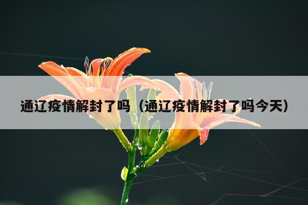 通辽疫情解封了吗（通辽疫情解封了吗今天）