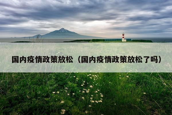 国内疫情政策放松（国内疫情政策放松了吗）
