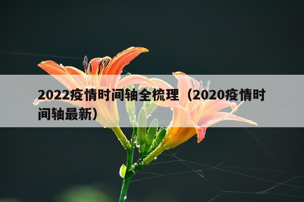 2022疫情时间轴全梳理（2020疫情时间轴最新）