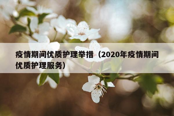 疫情期间优质护理举措（2020年疫情期间优质护理服务）