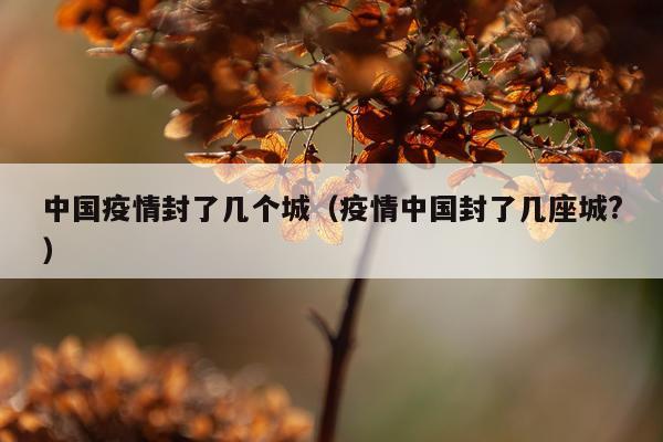 中国疫情封了几个城（疫情中国封了几座城?）
