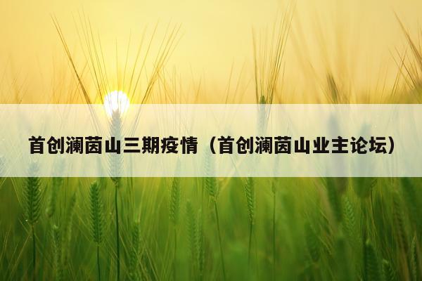 首创澜茵山三期疫情（首创澜茵山业主论坛）