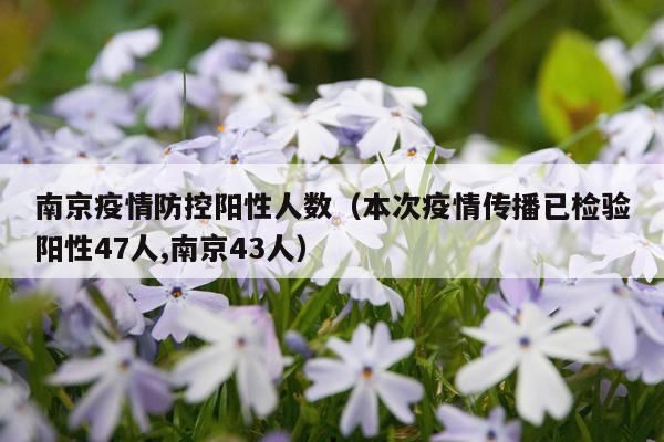 南京疫情防控阳性人数（本次疫情传播已检验阳性47人,南京43人）