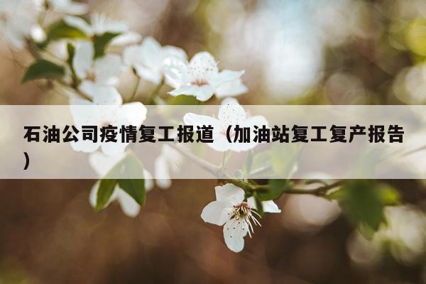 石油公司疫情复工报道（加油站复工复产报告）