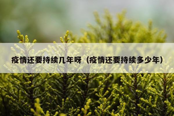 疫情还要持续几年呀（疫情还要持续多少年）