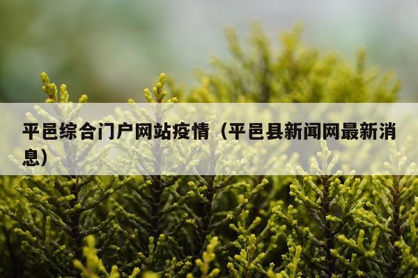 平邑综合门户网站疫情（平邑县新闻网最新消息）