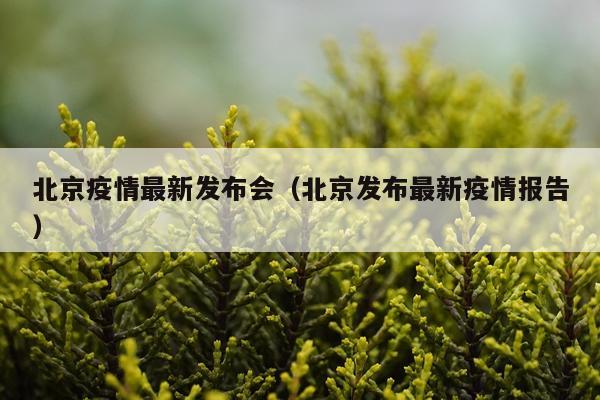 北京疫情最新发布会（北京发布最新疫情报告）