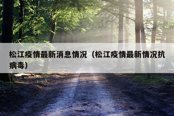 松江疫情最新消息情况（松江疫情最新情况抗病毒）