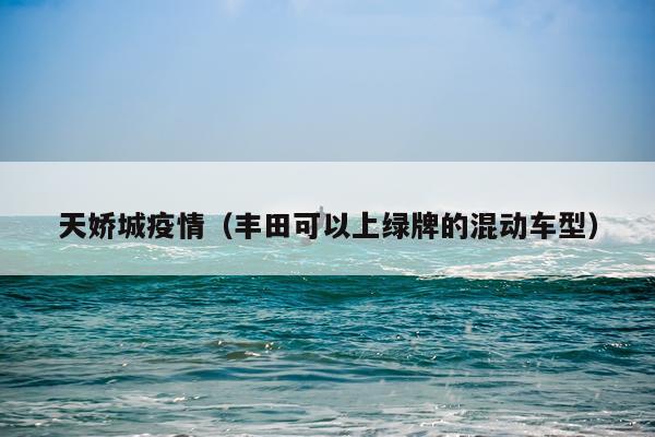 天娇城疫情（丰田可以上绿牌的混动车型）