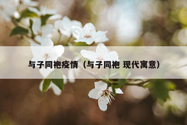 与子同袍疫情（与子同袍 现代寓意）