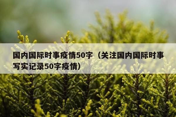 国内国际时事疫情50字（关注国内国际时事写实记录50字疫情）