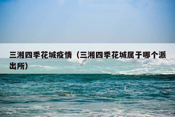 三湘四季花城疫情（三湘四季花城属于哪个派出所）