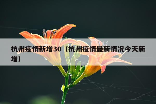 杭州疫情新增30（杭州疫情最新情况今天新增）