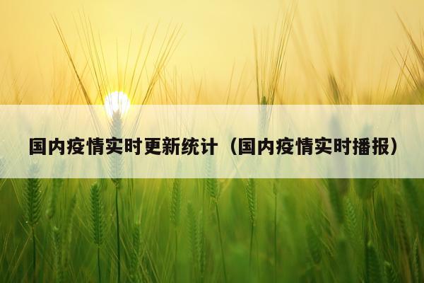国内疫情实时更新统计（国内疫情实时播报）