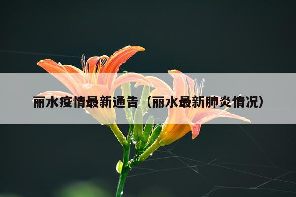 丽水疫情最新通告（丽水最新肺炎情况）