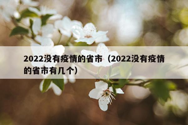 2022没有疫情的省市（2022没有疫情的省市有几个）